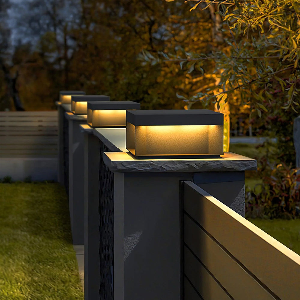 Lenovae Post Lamps Outdoor Modern Square Solar