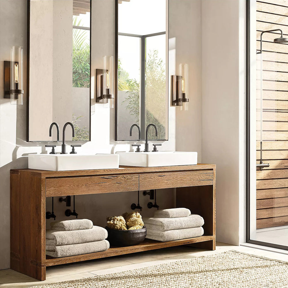 Zenil Glass Cylinder Modern Wall Light