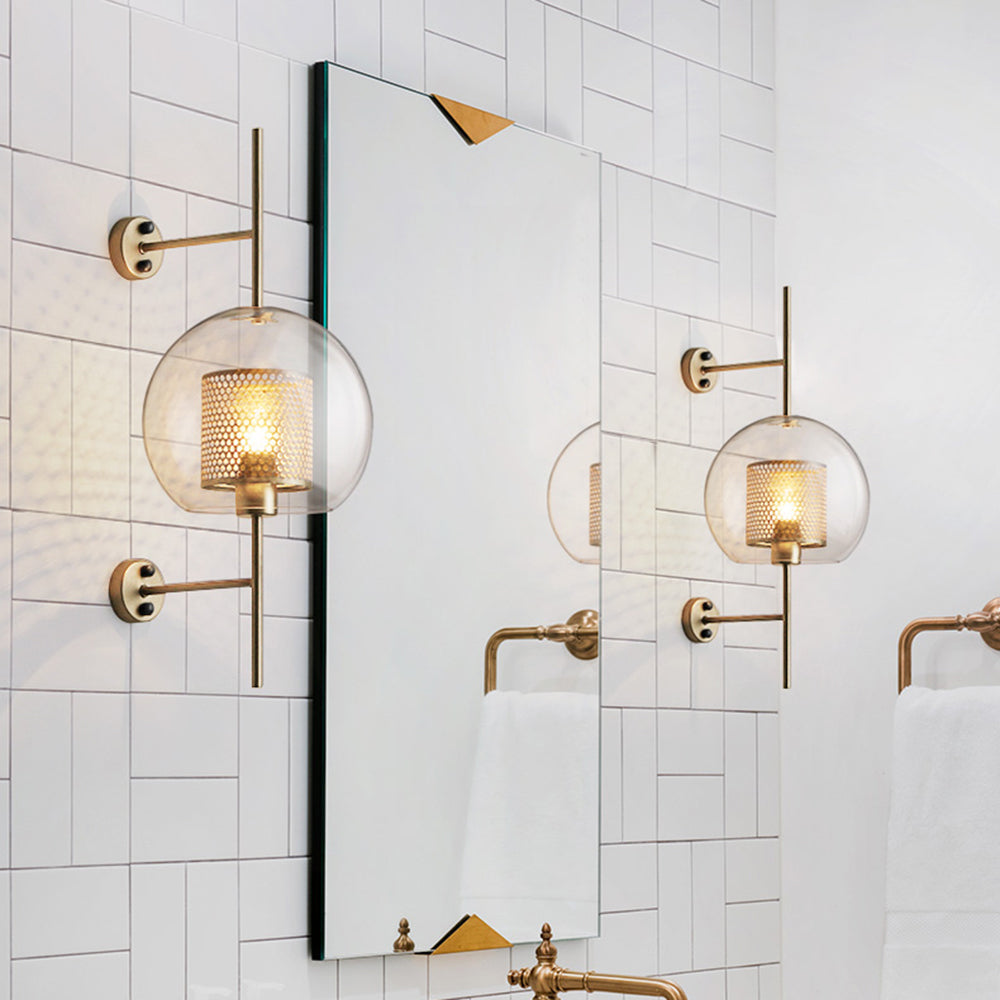 Seniq Industrial Classy Global Clear Glass Wall Lamp