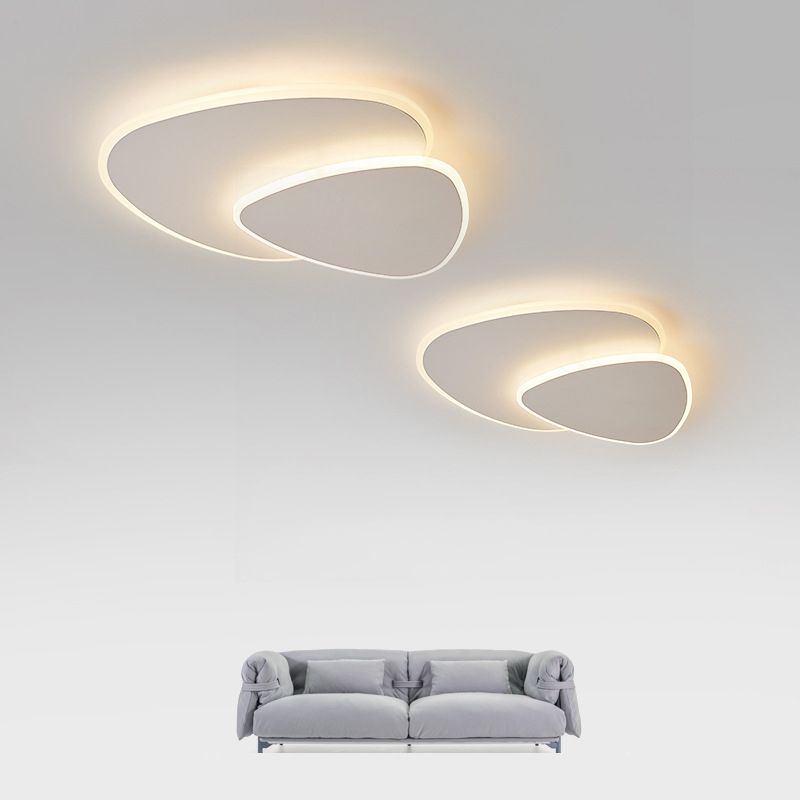 Corvian Ceiling Light White Geometric LED