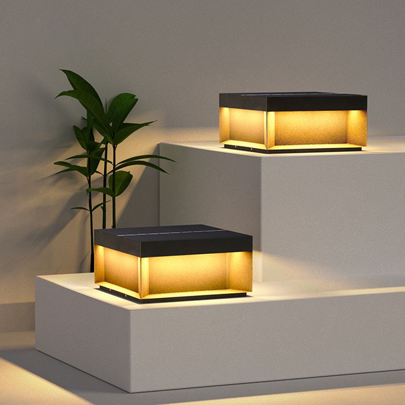 Lenovae Post Lamps Outdoor Modern Square Solar