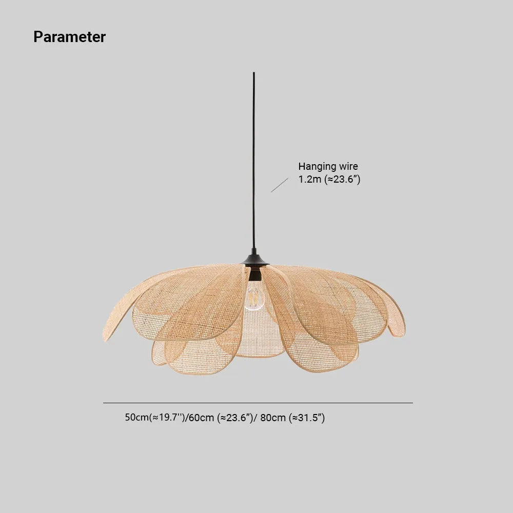 Seli Handmade Pendant Light, Rattan/Willow Weave