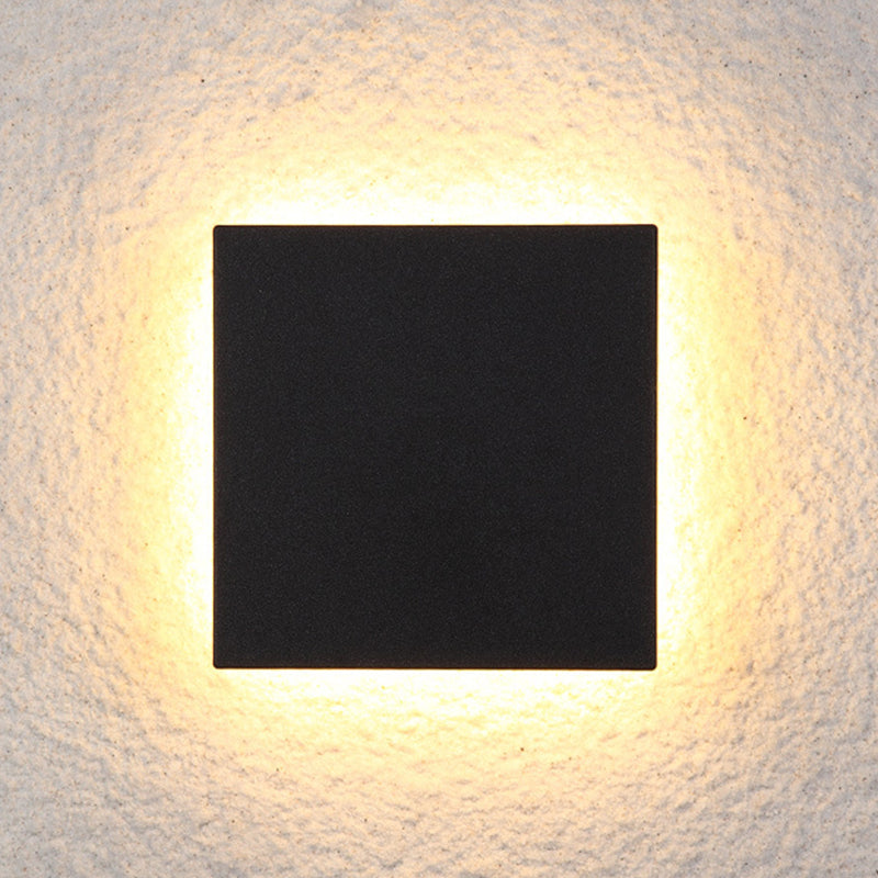 Dori Minimalist Round/Square Outdoor Wall Lamp LED, Black/White