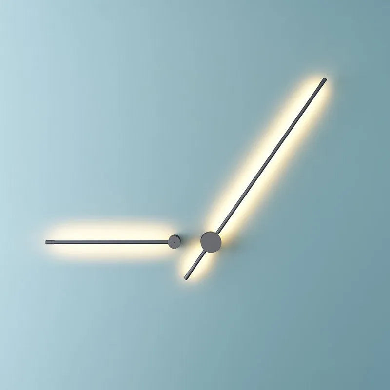 Ravel Minimalist Rotatable Linear Indoor Wall Lamp, Black