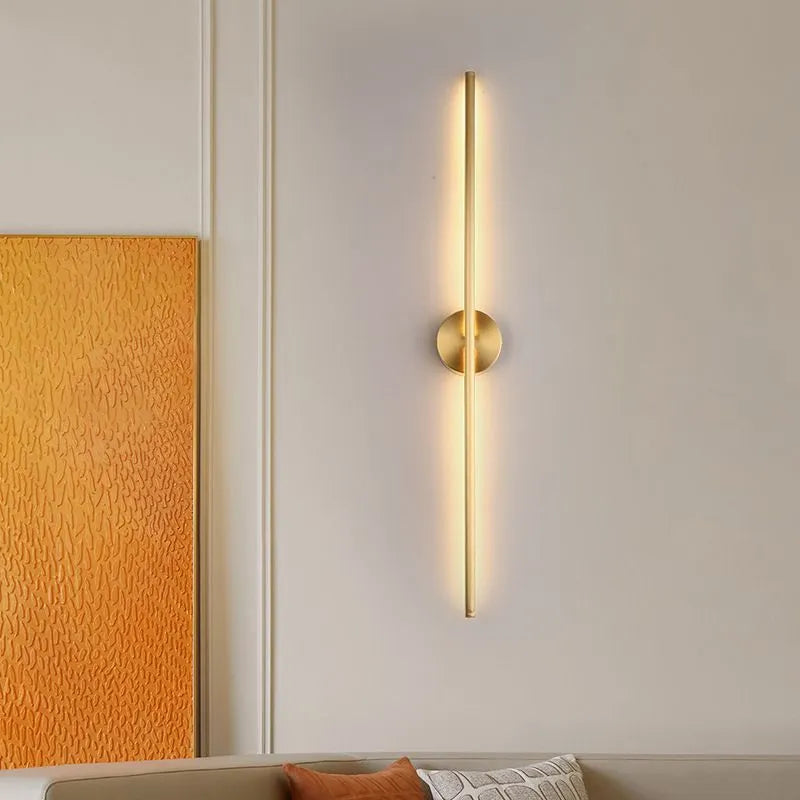 Dorina Wall Lamp Modern Linear &Silica Gel Gold