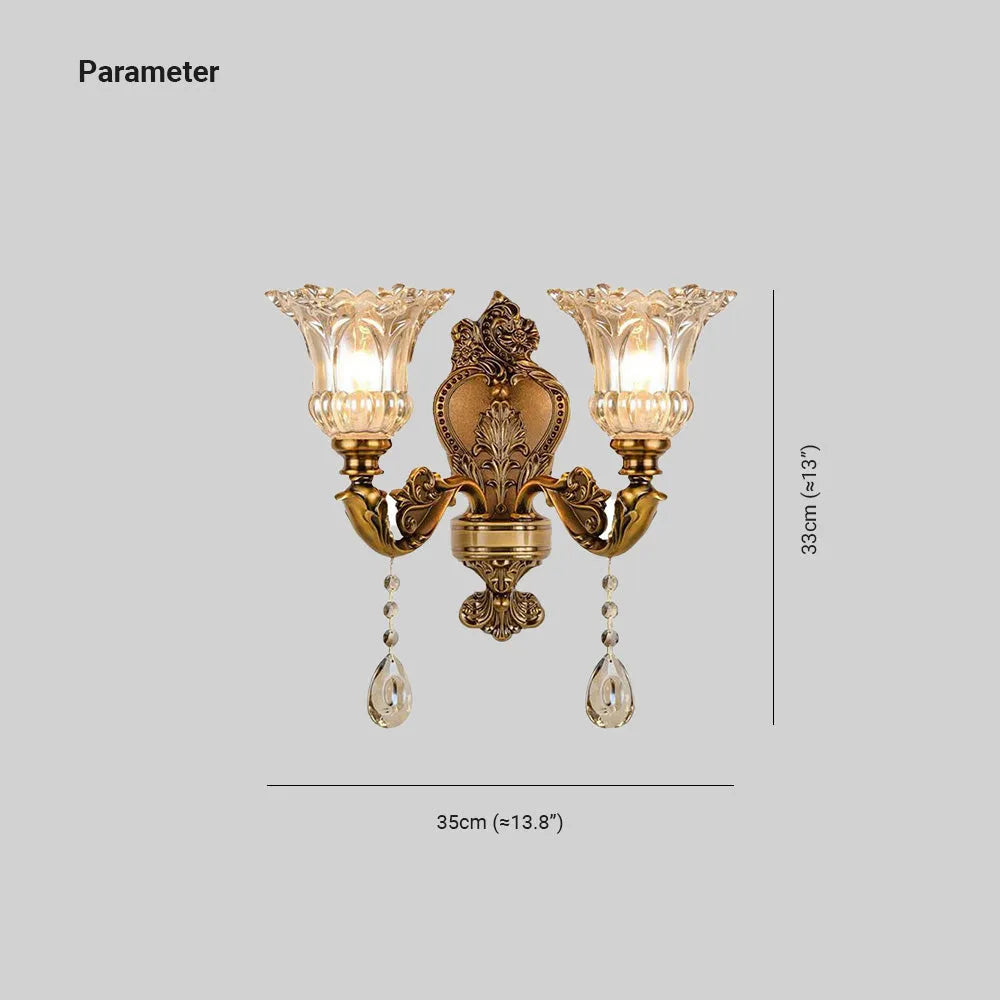 Calixo Wall Lamp Vintage Flor /Glass Gold