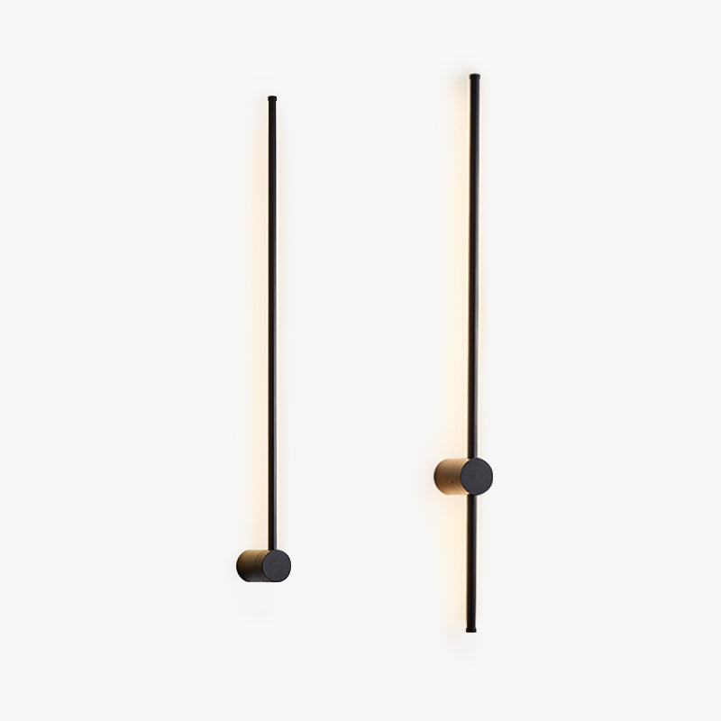 Ravel Minimalist Rotatable Linear Indoor Wall Lamp, Black