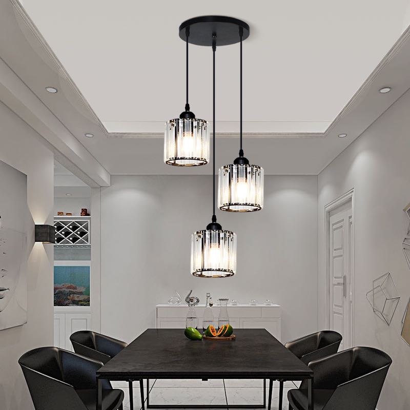 Maruvo Pendant Light Modern Cluster Cylinder Glass