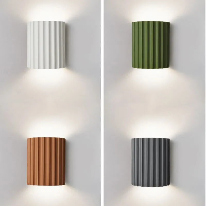 Orvian Wall Lamp Semi-cylindrical Resin