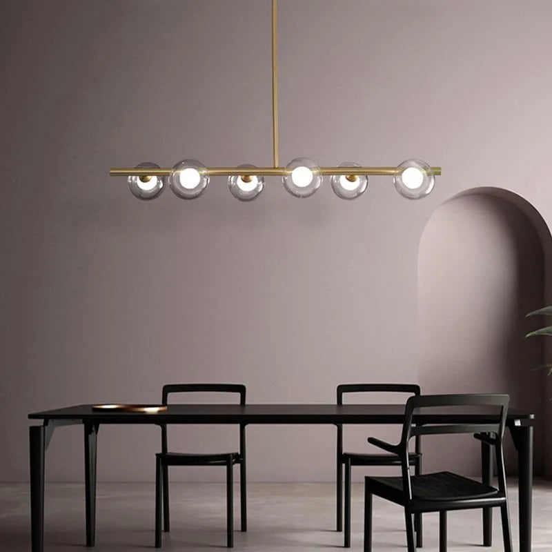 Lumirel Pendant Light Linear Bubble Glass