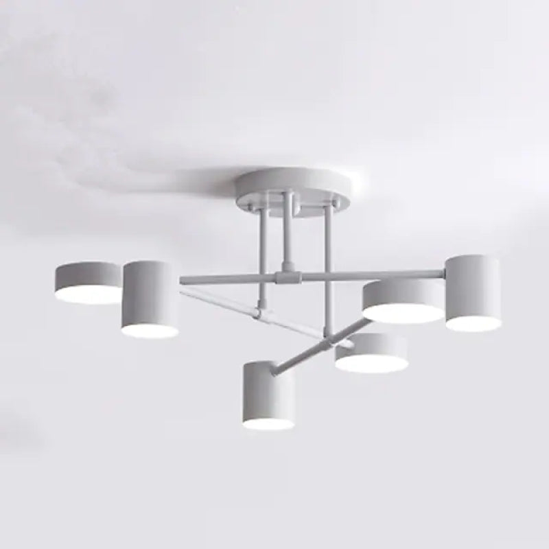 Sorex Ceiling Light LED Flush Black/White/Gold 6 Head