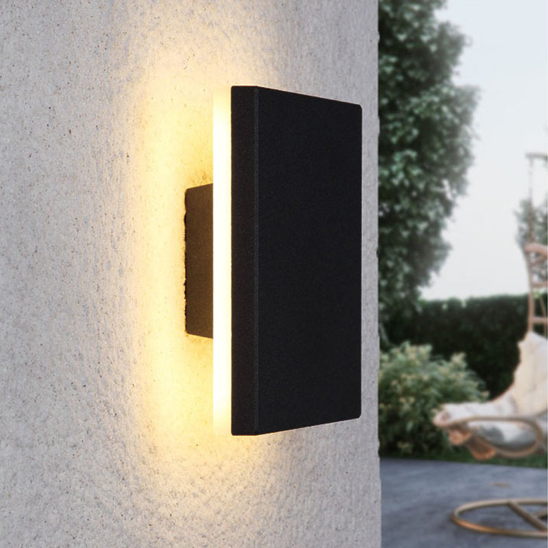 Dori Minimalist Round/Square Outdoor Wall Lamp LED, Black/White