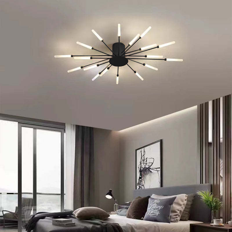 Kovon Flush-Mount Ceiling Light Fireworks, Black/Gold