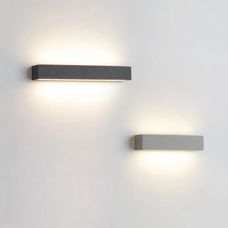 Davel LED Outdoor Wall Lamp, Black & White