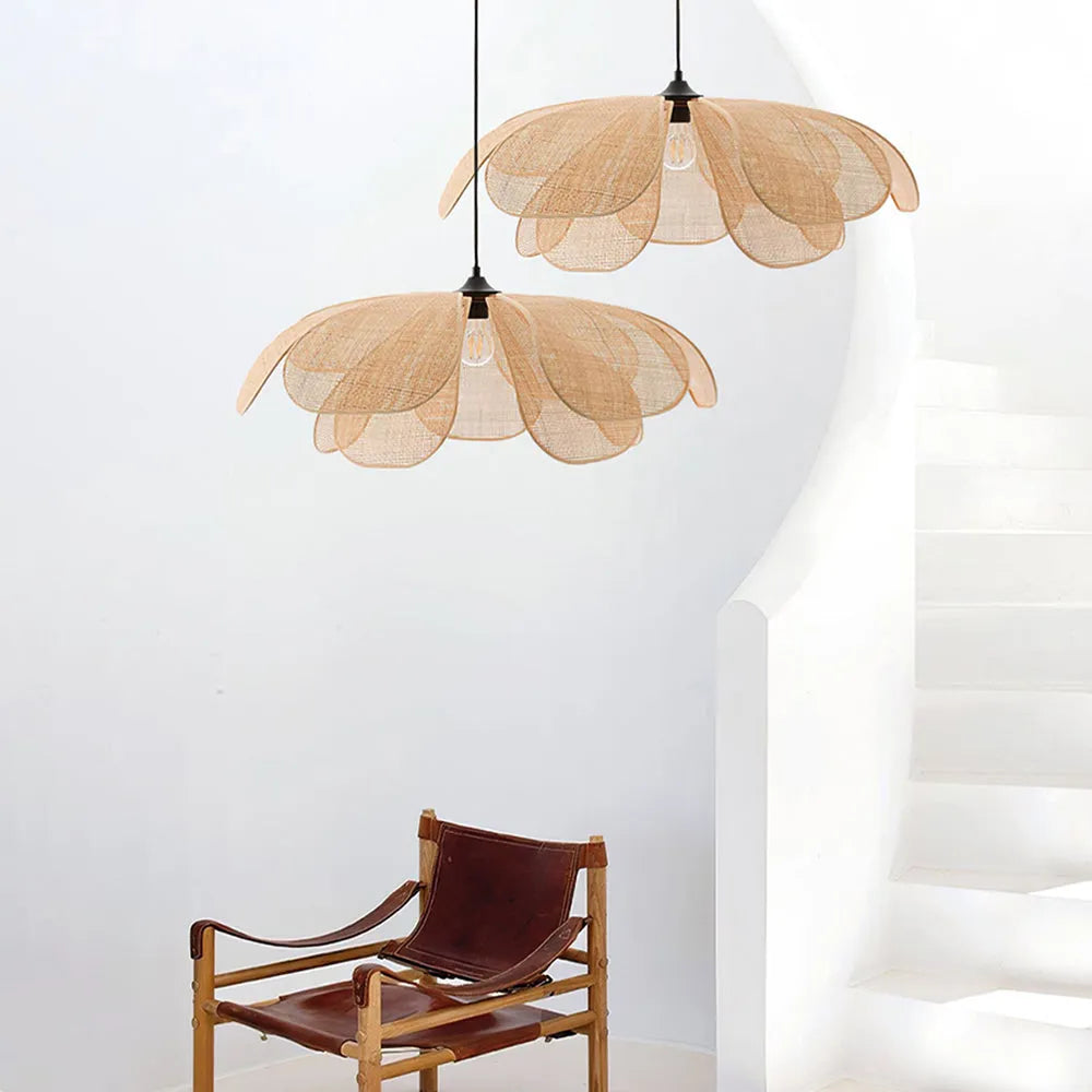 Seli Handmade Pendant Light, Rattan/Willow Weave