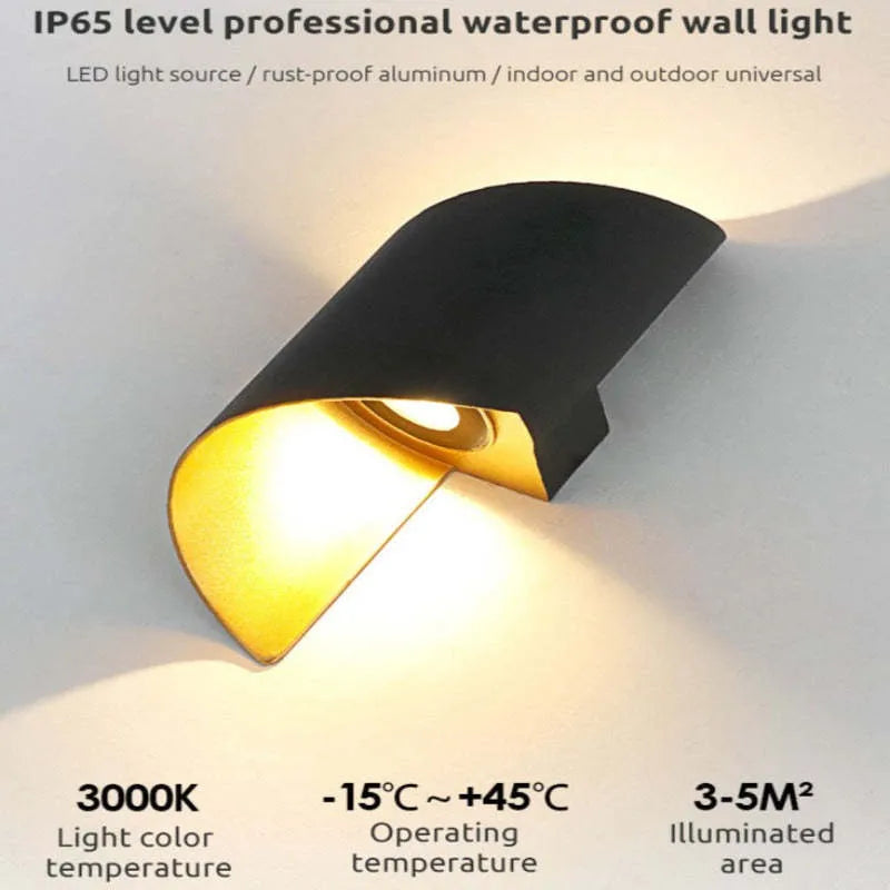 Marqen Wall Lamp Modern Conch Shape Spiral Outdoor