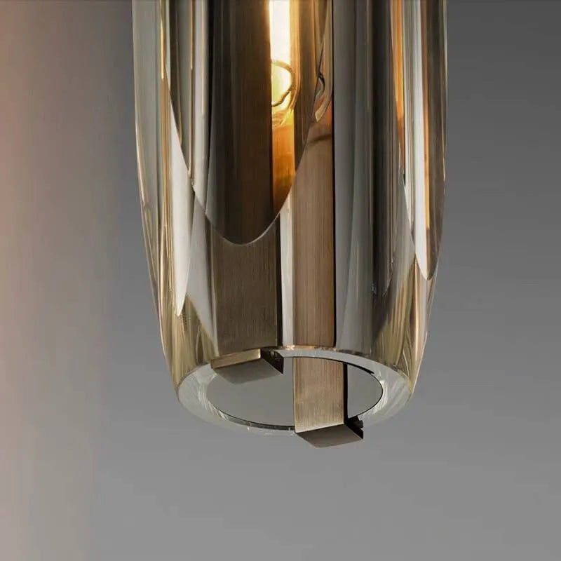 Orinex Brass Designer Glass Pendant Lamp Smoky