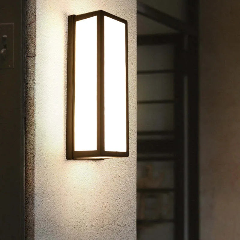 Noven Wall Lamp Modern Waterproof Cross Outdoor Black
