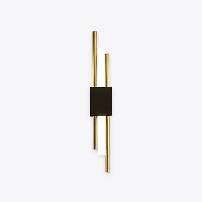 Nariq Modern Bar LED Wall Lamp, Black/Gold