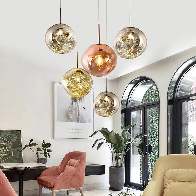 Kovire Glass Pendant Light, 4 Colour