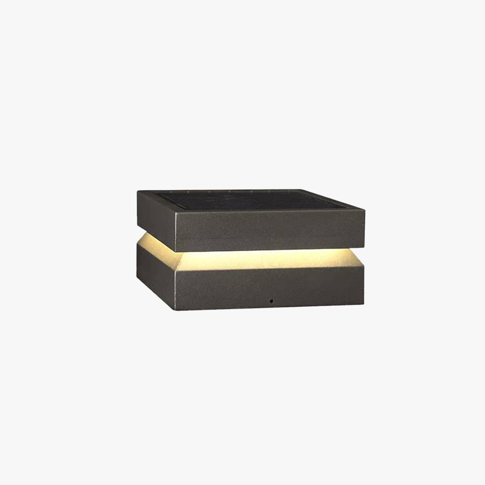 Corvex Outdoor Lamp Modern Concave Black Solar