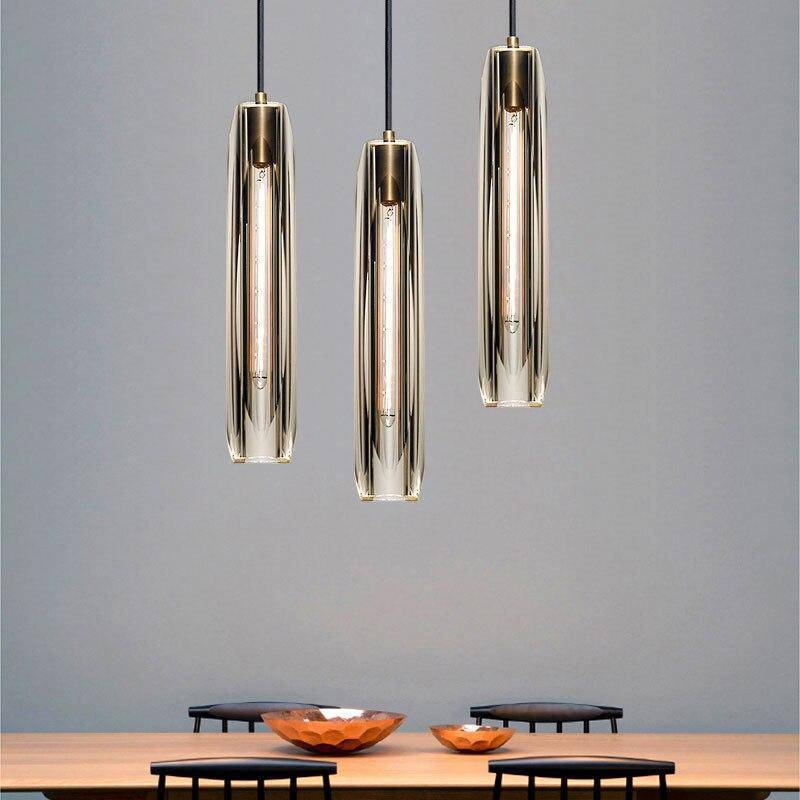 Orinex Brass Designer Glass Pendant Lamp Smoky