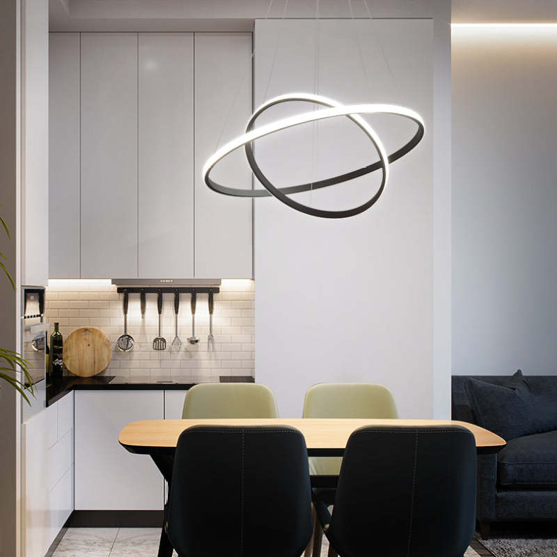 Tavonex Modern Ring Pendant Light, 2/3/4 Rings