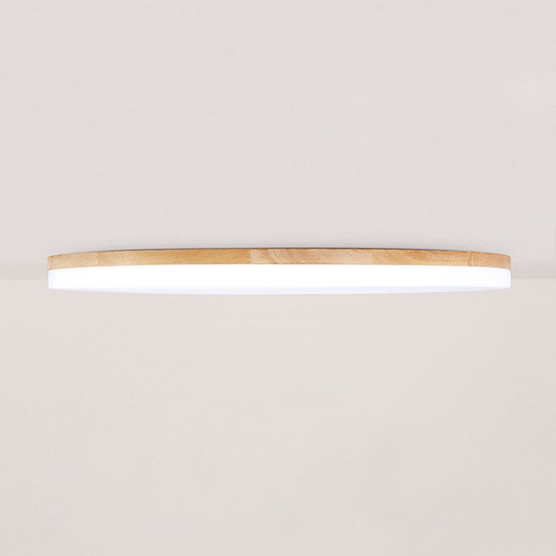 Norev Ceiling Light Slim Round Wood Frame