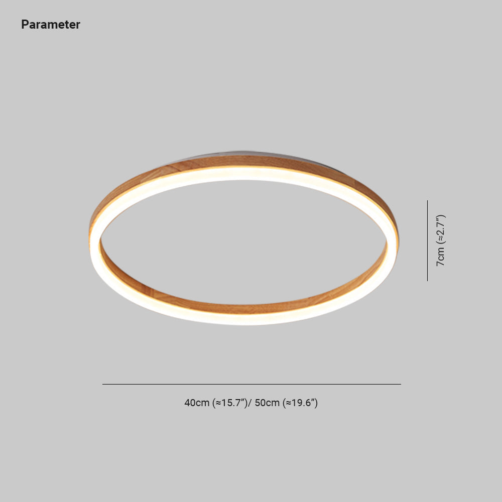 Solenor Ceiling Light Flush Mount Wood