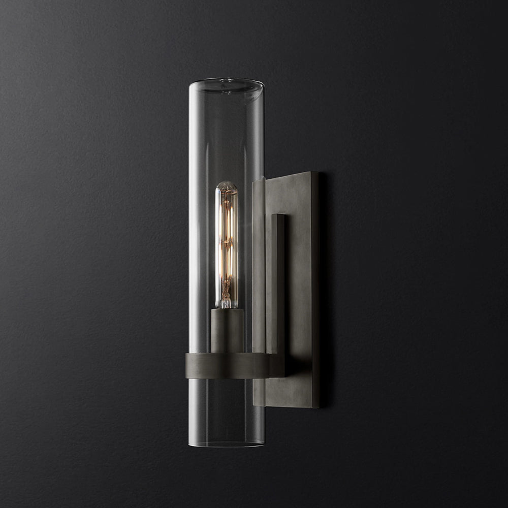 Zenil Glass Cylinder Modern Wall Light