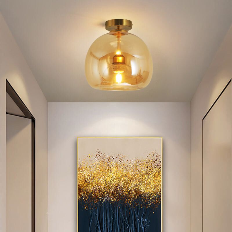Laru Glass Semi-Flush Mount Ceiling Light/Pendant Light