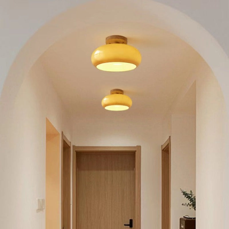 Velorn Ceiling Light Flush Mount Wood