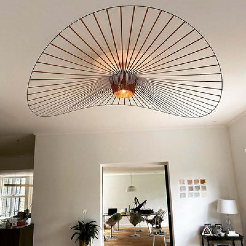 Xelion Pendant Light Modern Flower Fabric Black/White/Gold/Brown