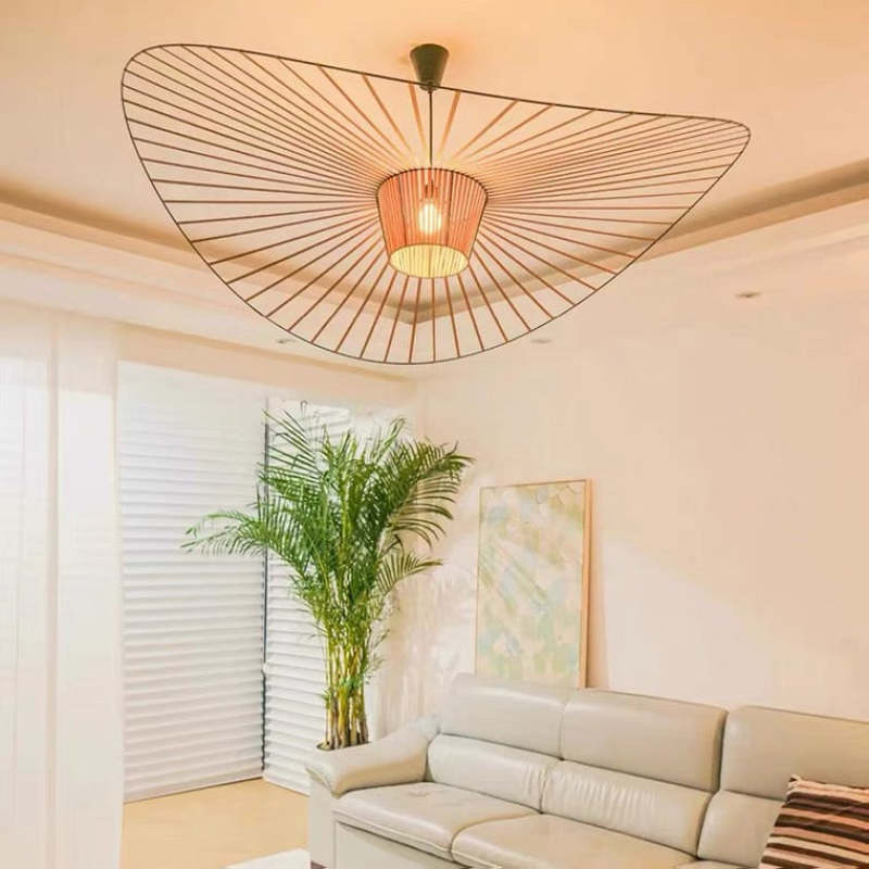 Xelion Pendant Light Modern Flower Fabric Black/White/Gold/Brown