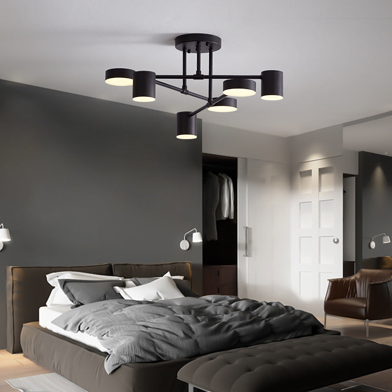 Sorex Ceiling Light LED Flush Black/White/Gold 6 Head