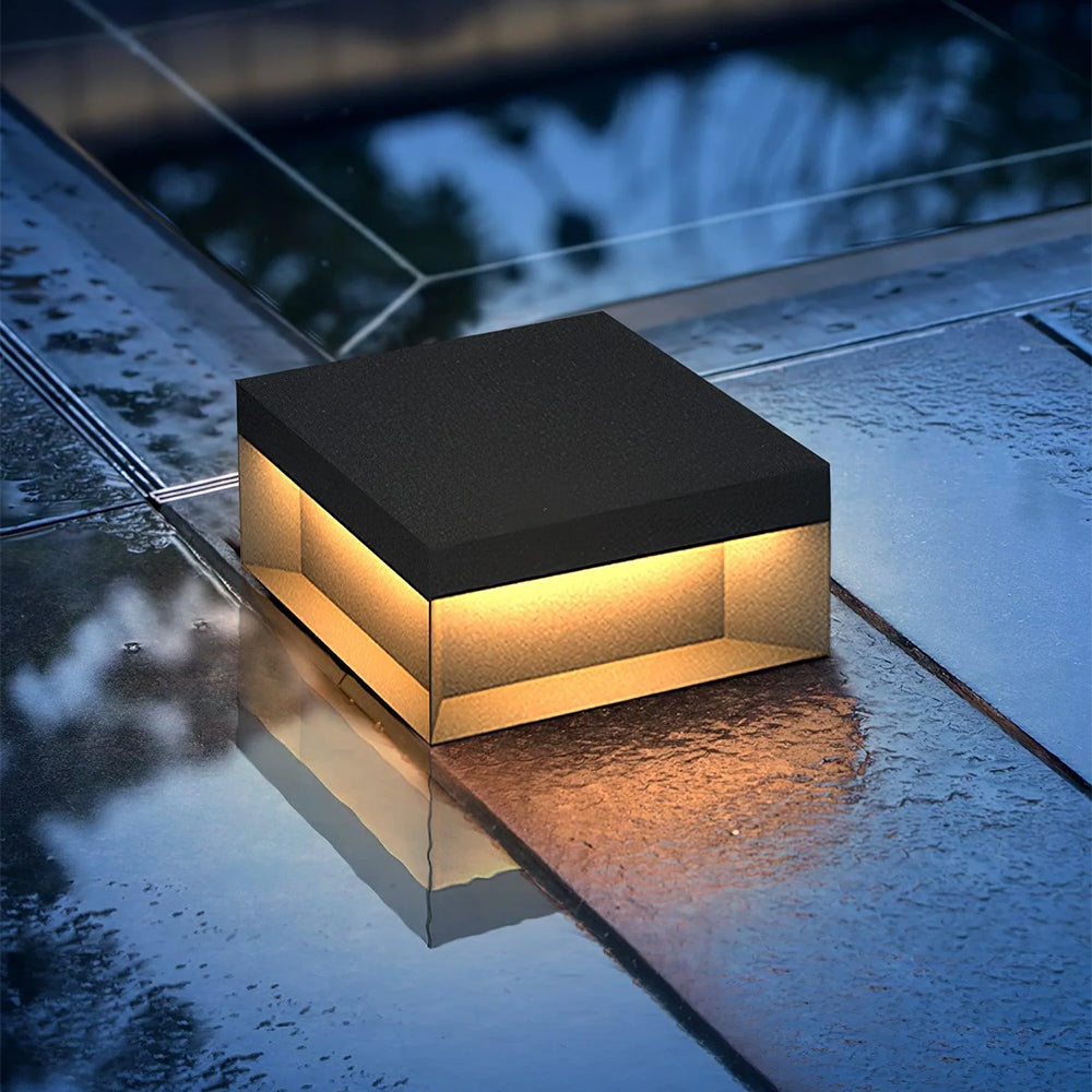 Lenovae Post Lamps Outdoor Modern Square Solar