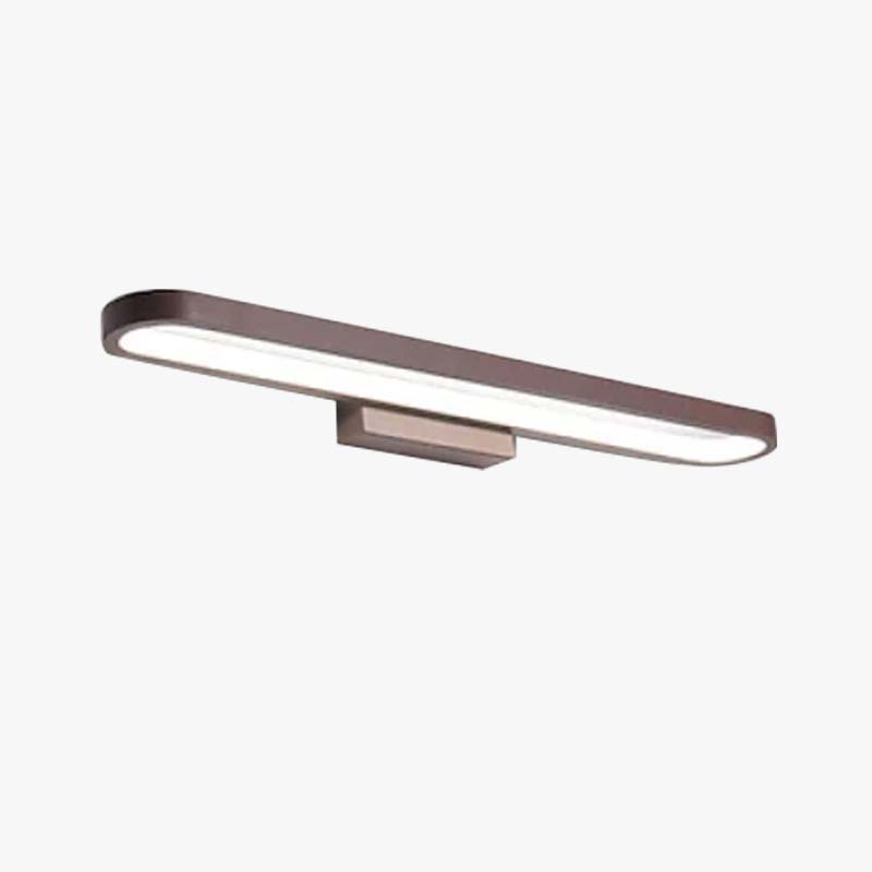 Auril Modern Wall Lamp Mirror Front, Curved, Black/Coffee