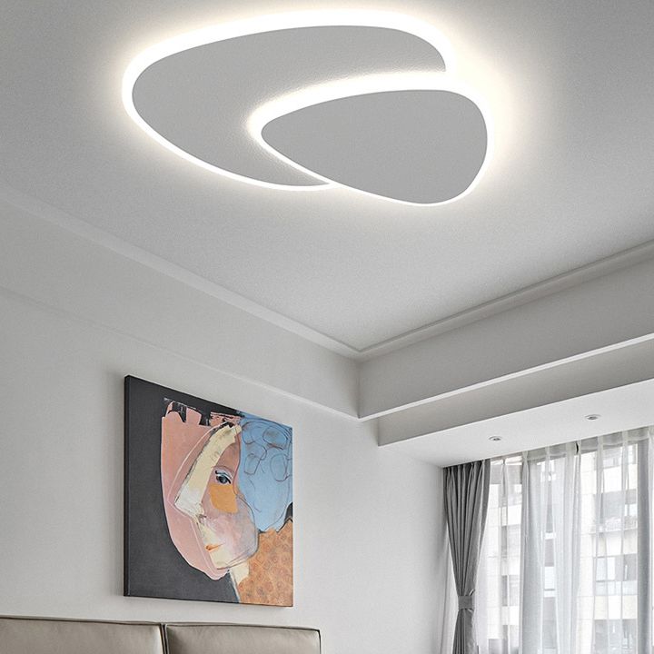 Corvian Ceiling Light White Geometric LED