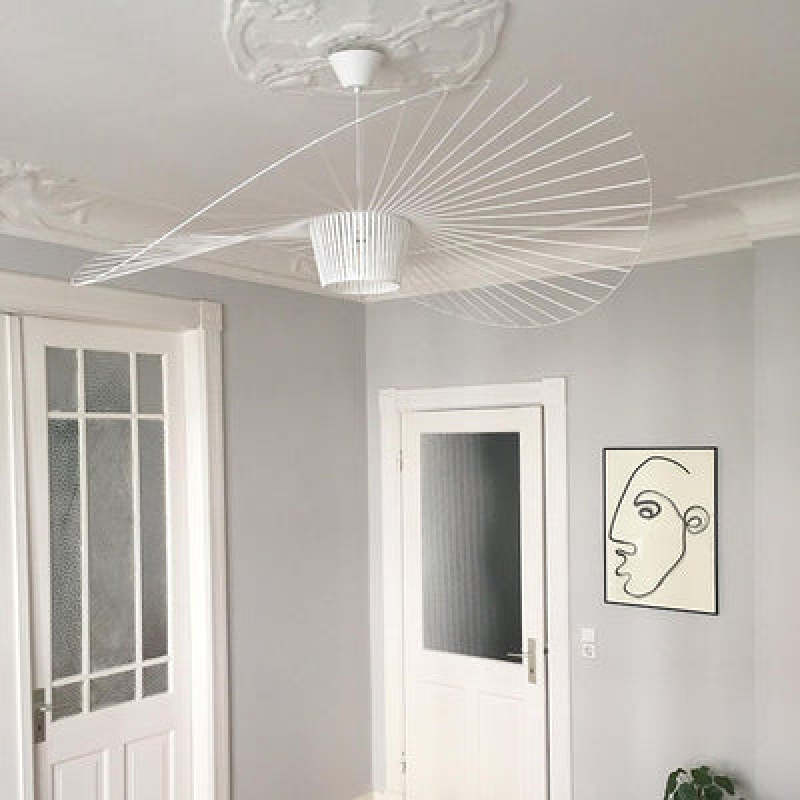 Xelion Pendant Light Modern Flower Fabric Black/White/Gold/Brown
