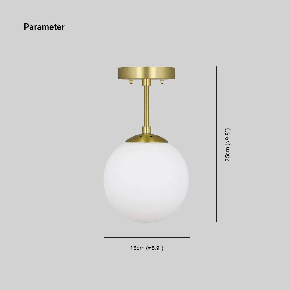 Malvo Ceiling Light Semi-Flush Mount Glass