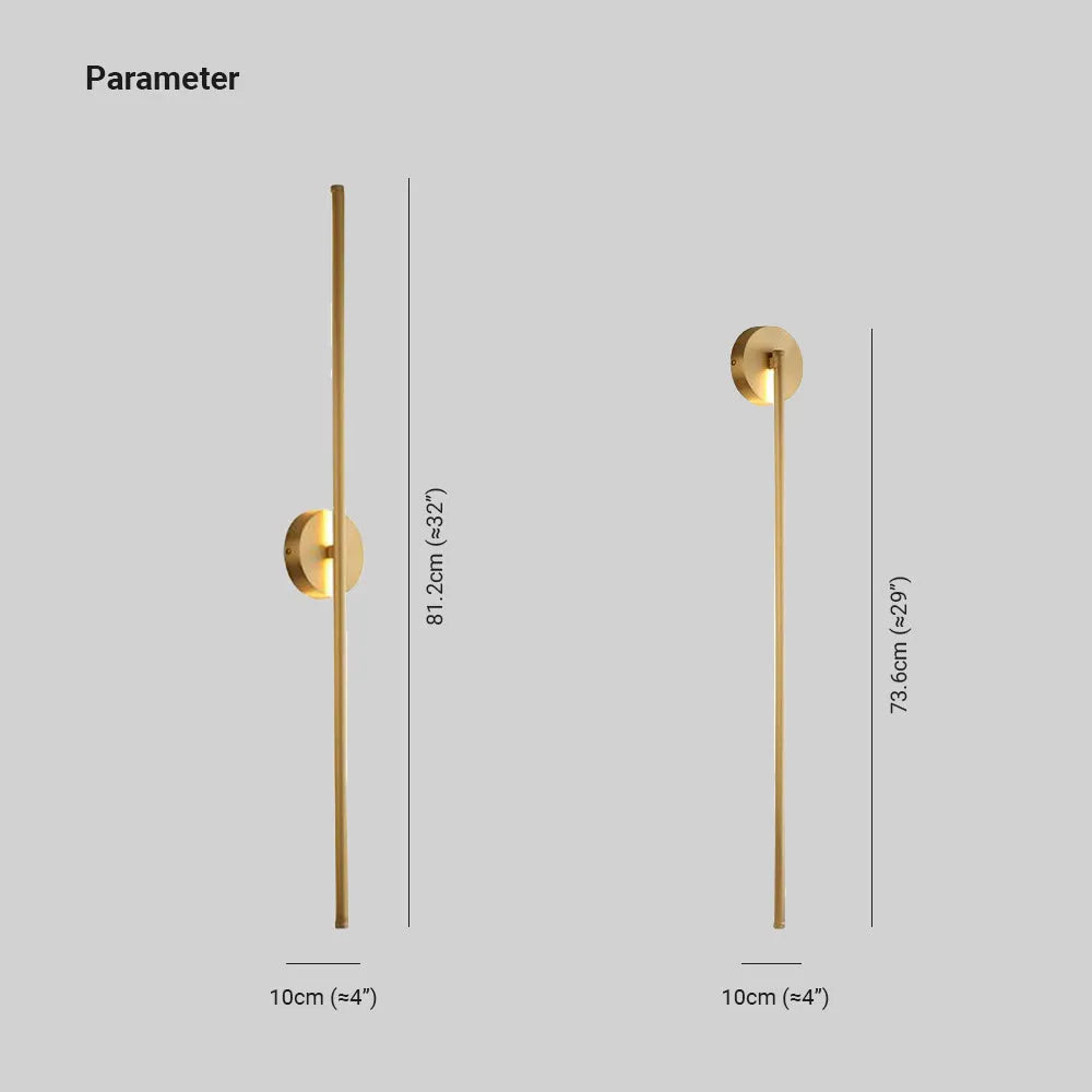 Dorina Wall Lamp Modern Linear &Silica Gel Gold