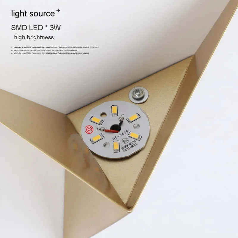 Meri Modern LED Wall lamps for Bedroom, Triangle