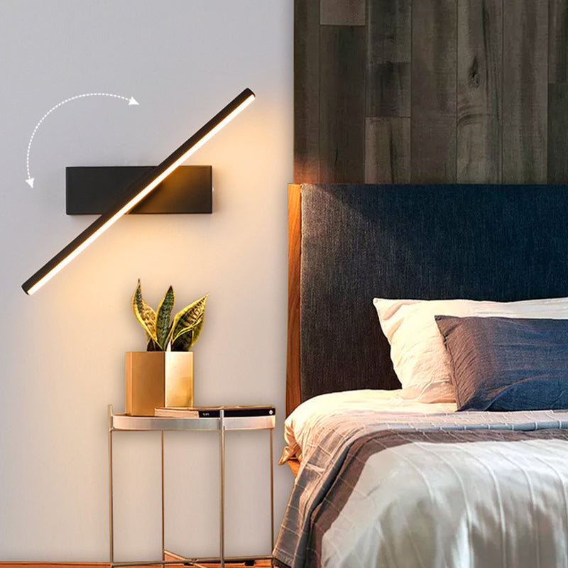 Darin Rotatable Wall Lamp for Bedroom, Black/White