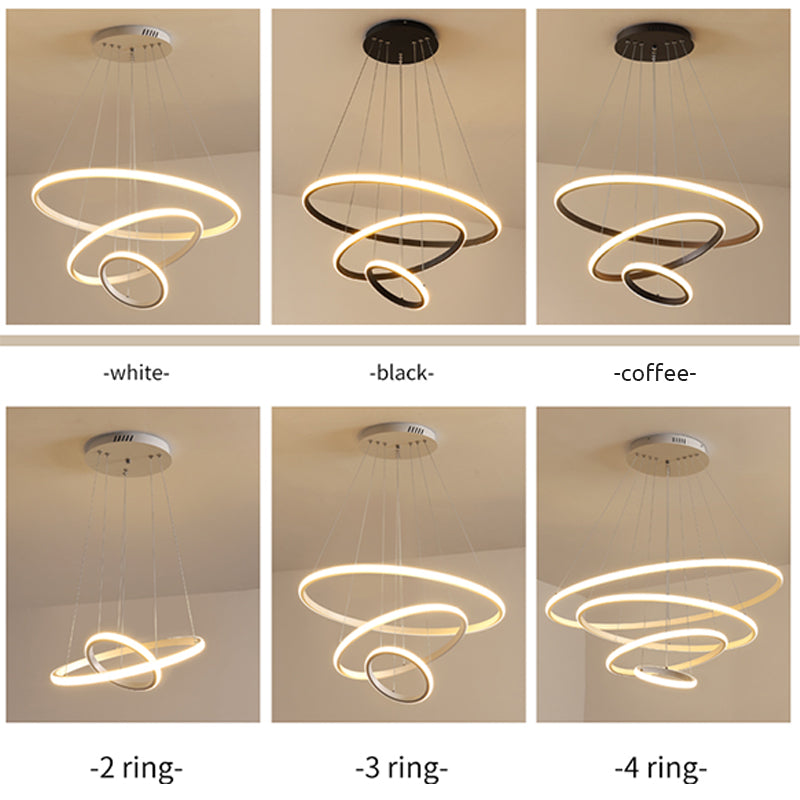 Tavonex Modern Ring Pendant Light, 2/3/4 Rings
