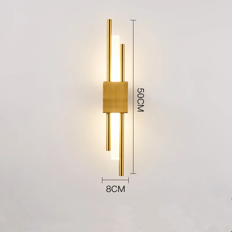 Nariq Modern Bar LED Wall Lamp, Black/Gold