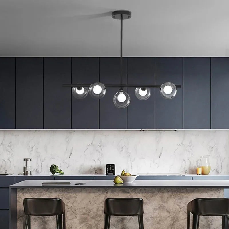 Lumirel Pendant Light Linear Bubble Glass