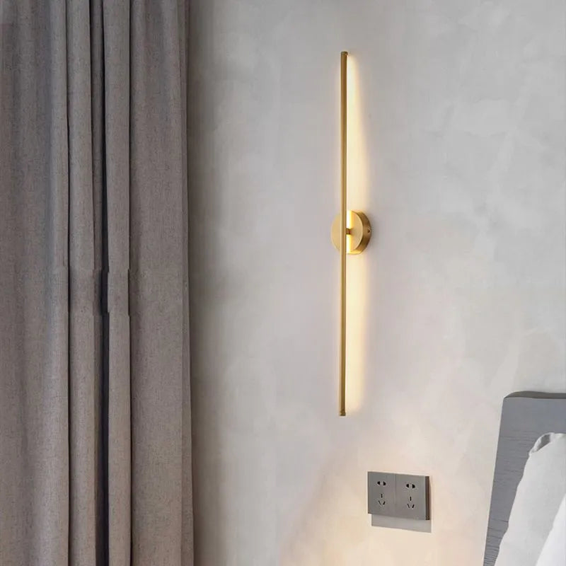Dorina Wall Lamp Modern Linear &Silica Gel Gold