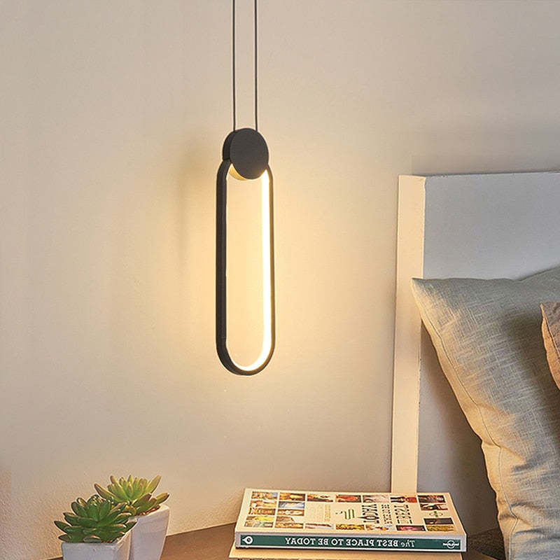 Kori Modern LED Pendant Light Black/White Living Room