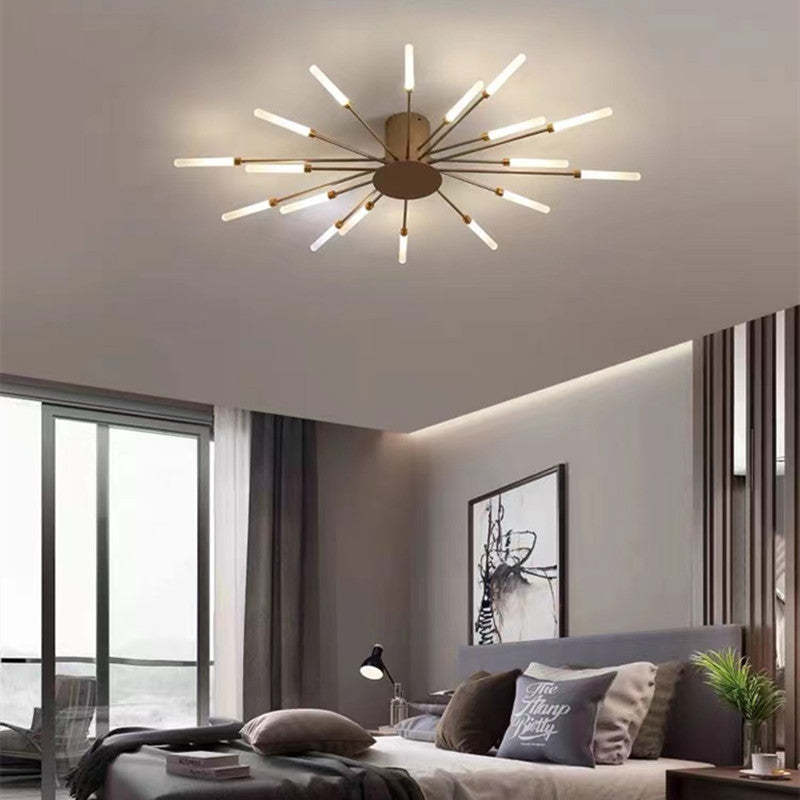 Kovon Flush-Mount Ceiling Light Fireworks, Black/Gold