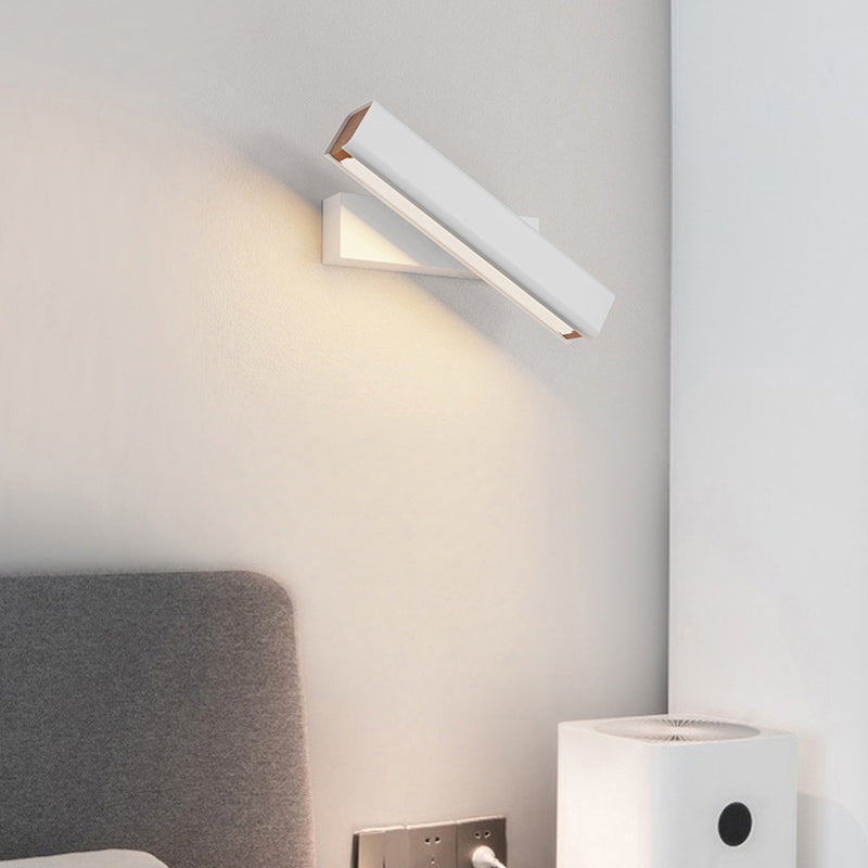Heri Modern Rectangles Rotatable Wall Lamp, Black/White